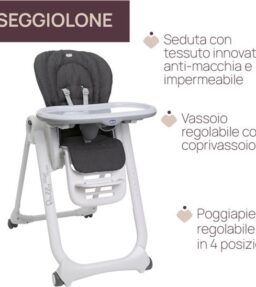 Chicco Kinderstoel -Chicco Polly Magic Relax - Grey Melange
