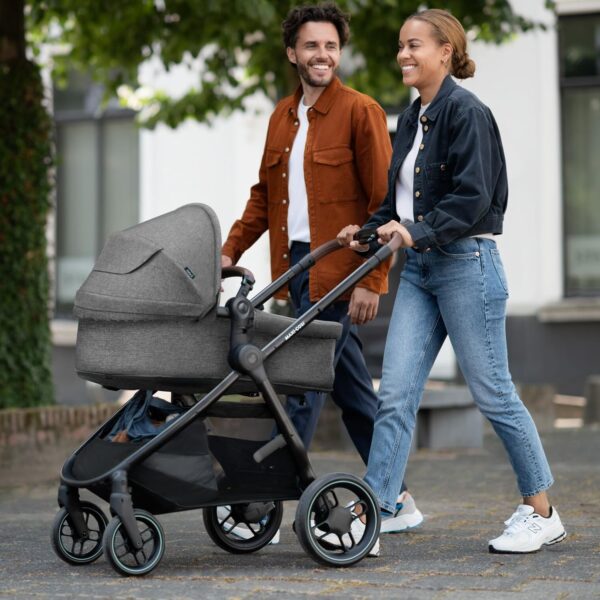 Maxi-Cosi Zelia S Trio Kinderwagen 3 in 1 Set, 0 - 4 Jaar, Tot 22 kg, Inclusief CabrioFix S i-Size Autostoeltje, Accessoires, Luiertas, Grijs.  ...Show model!!!!! - Afbeelding 7