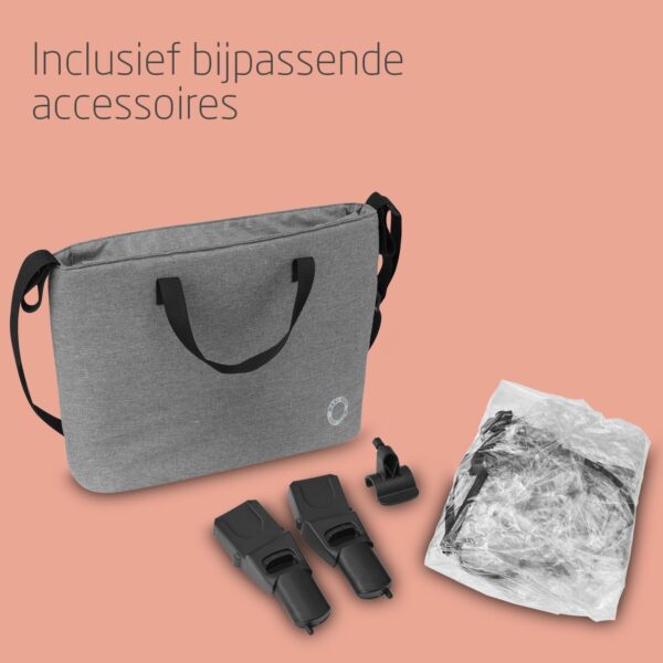 Maxi-Cosi Zelia S Trio Kinderwagen 3 in 1 Set, 0 - 4 Jaar, Tot 22 kg, Inclusief CabrioFix S i-Size Autostoeltje, Accessoires, Luiertas, Grijs.  ...Show model!!!!! - Afbeelding 4